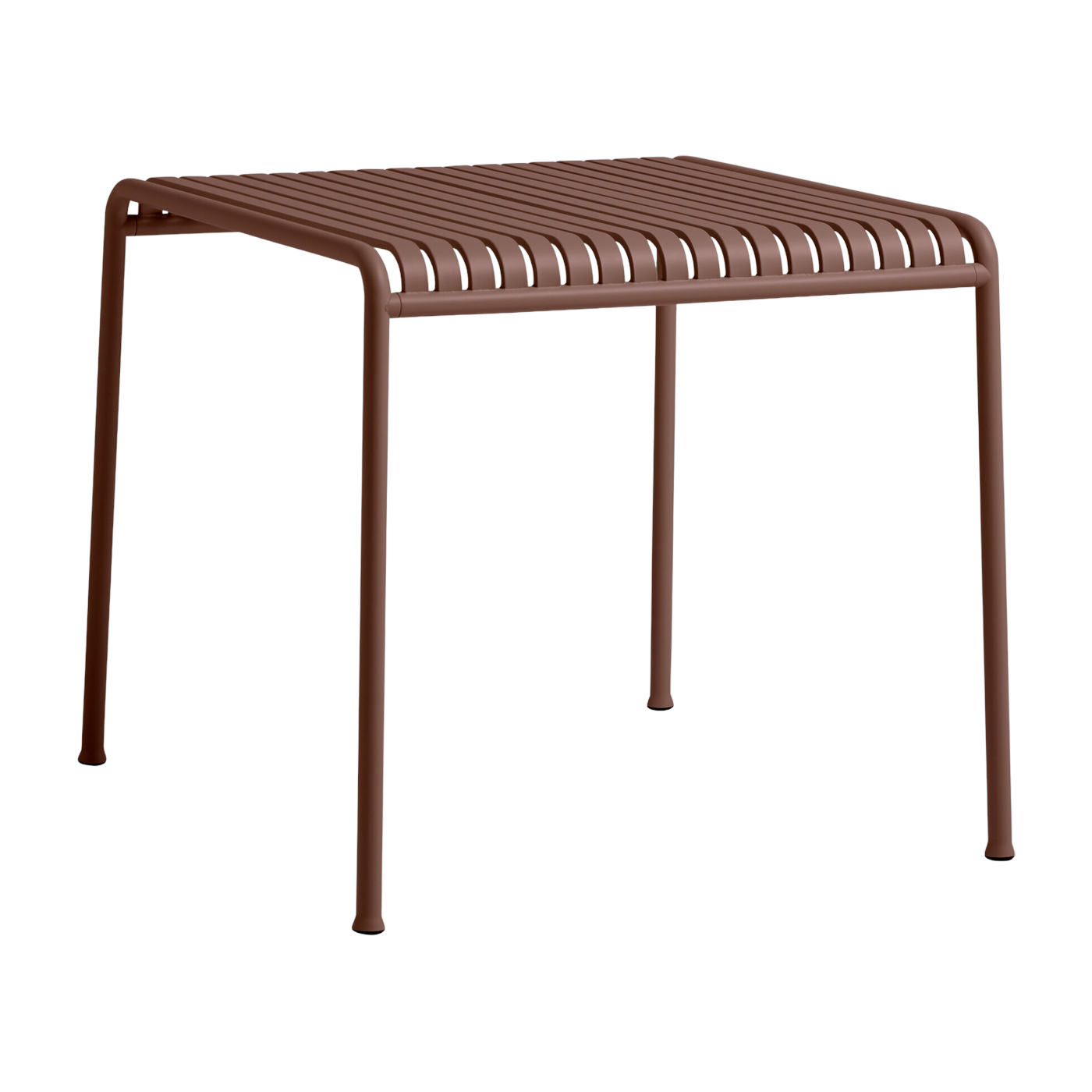 Table à manger d'extérieur en métal rouge 82,5x90cm Palissade - HAY