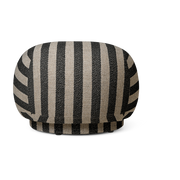 Pouff Louisiana sabbia e nero 60 x 41 cm Rico - Ferm living