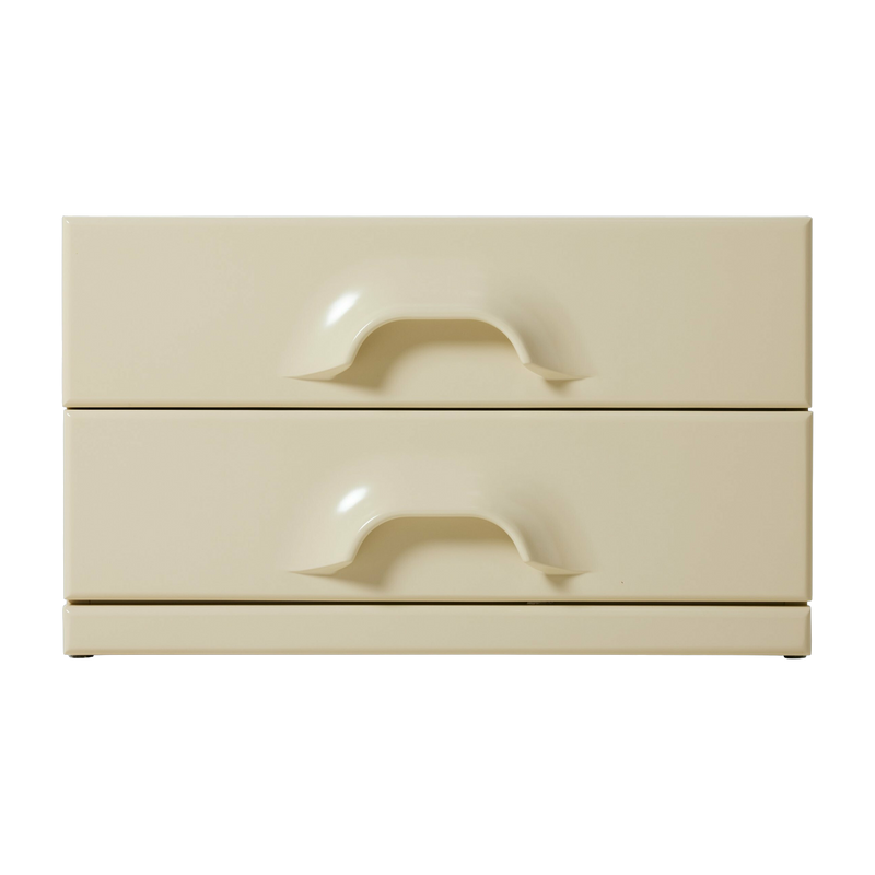 Commode 2 tiroirs crème - HKLIVING