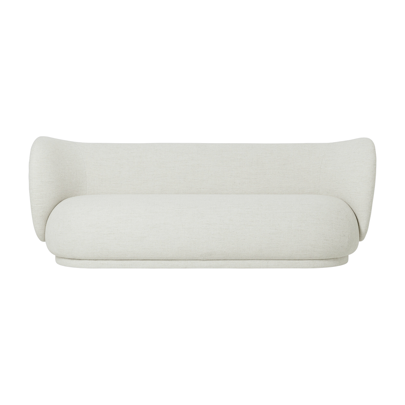 Canapé 3 places bouclé blanc 210 cm Rico - Ferm living
