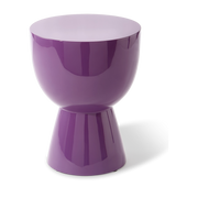 Dark mauve lacquered side table 46 cm Tip tap - Pols Potten