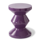 Table d'appoint laqué mauve foncé 46 cm Zig zag - Pols Potten