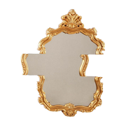 Mirror with gold polyurethane frame 70 x 90 cm Tetris - Seletti