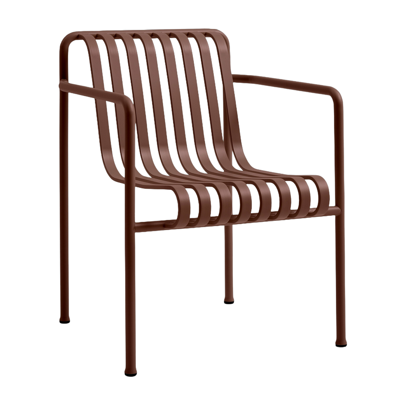 Garden armchair with red metal armrest Palissade - HAY