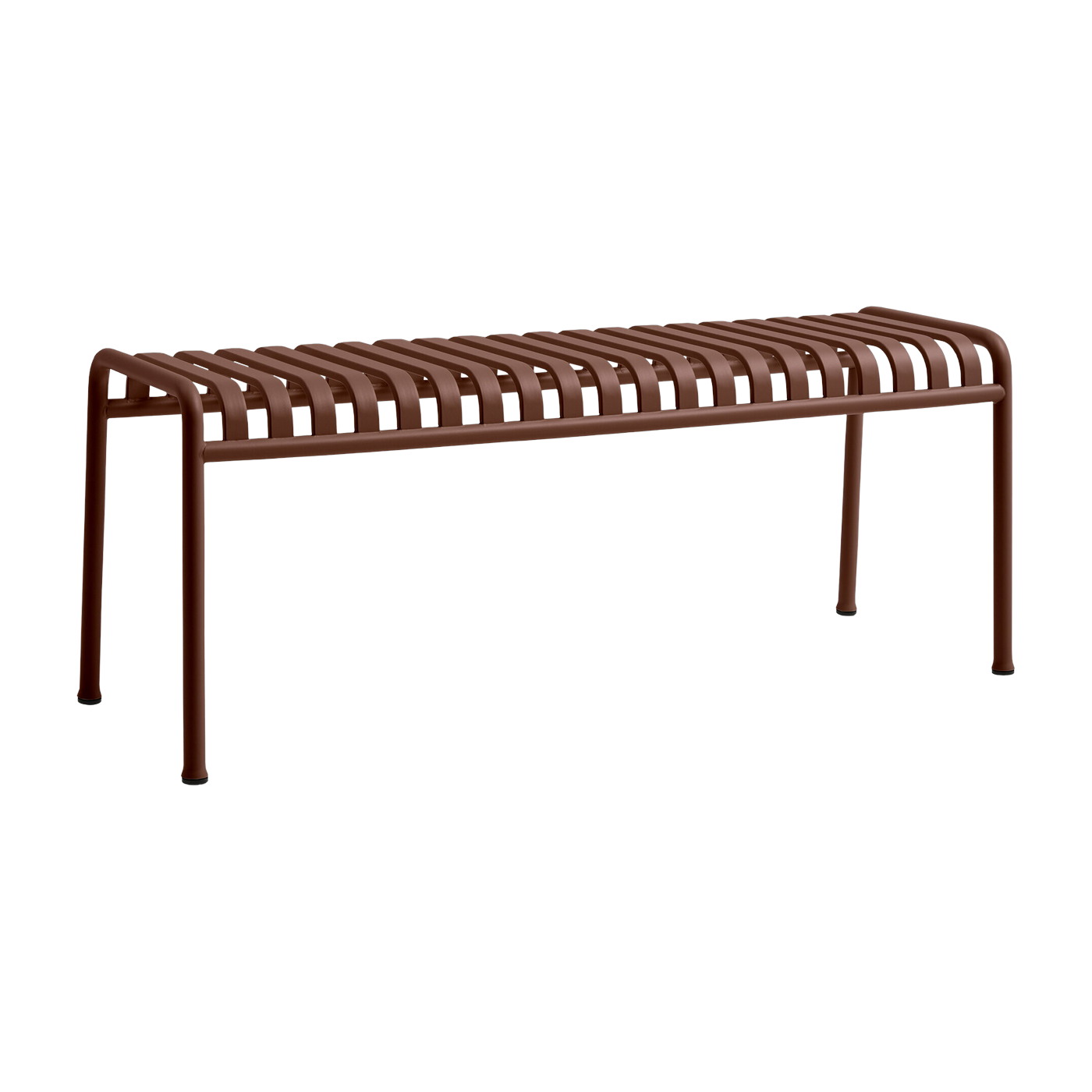 Palissade red metal garden bench - HAY