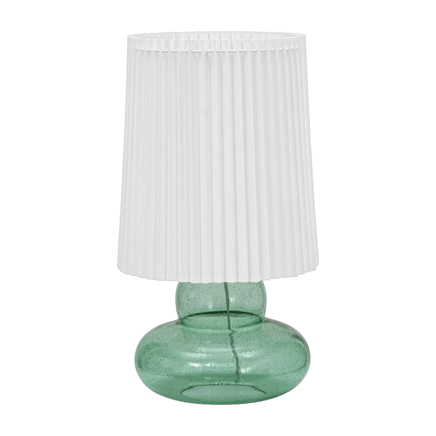 Lámpara de mesa redonda en vidrio verde con pantalla 55 cm Ribe - House Doctor