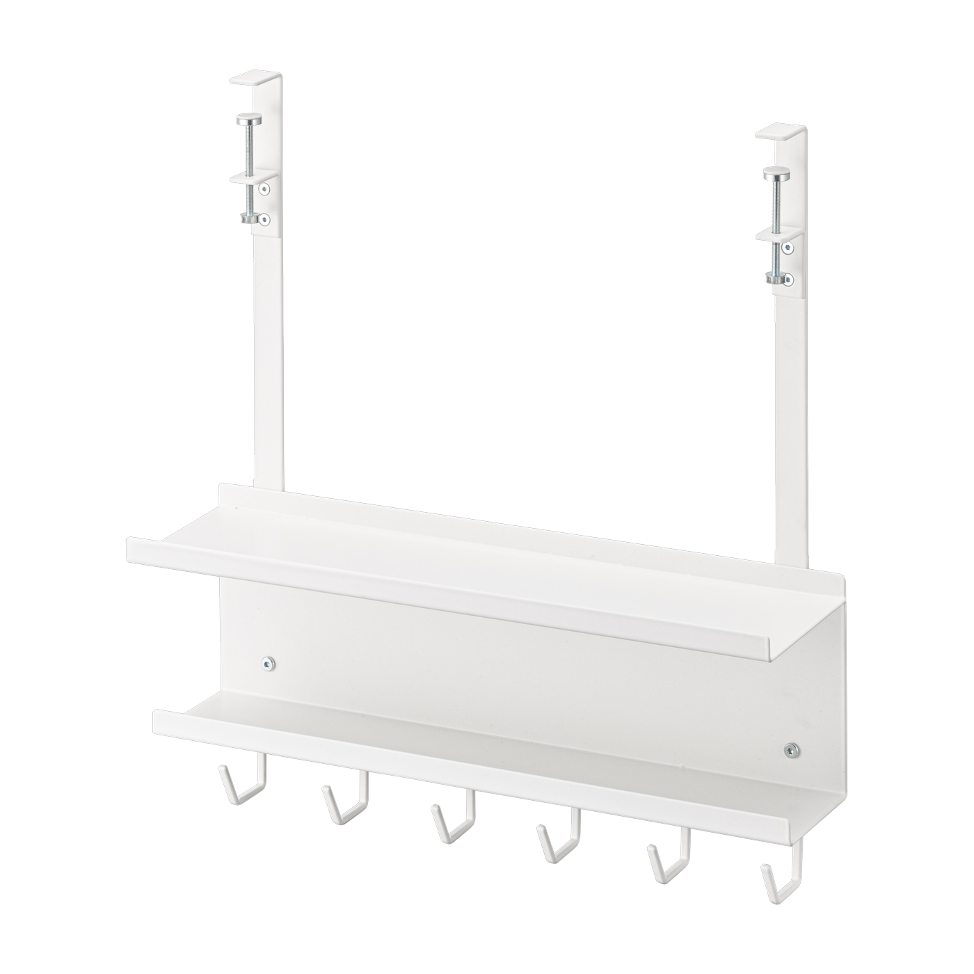 Cable and router organizer at bureau - Yamazaki