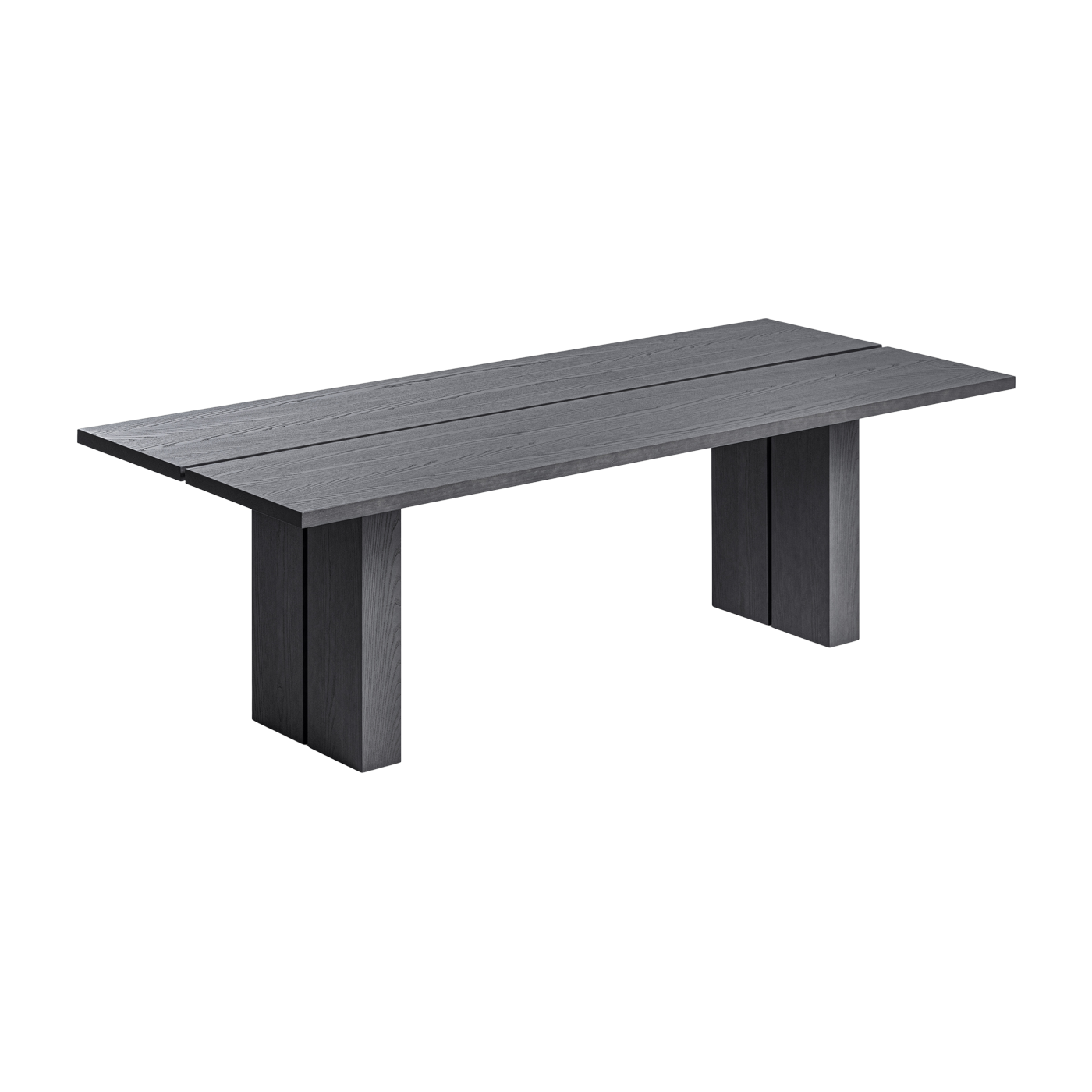 Rectangular dining table in obsidian wood 240 x 100 cm Yaku 33 - Gervasoni