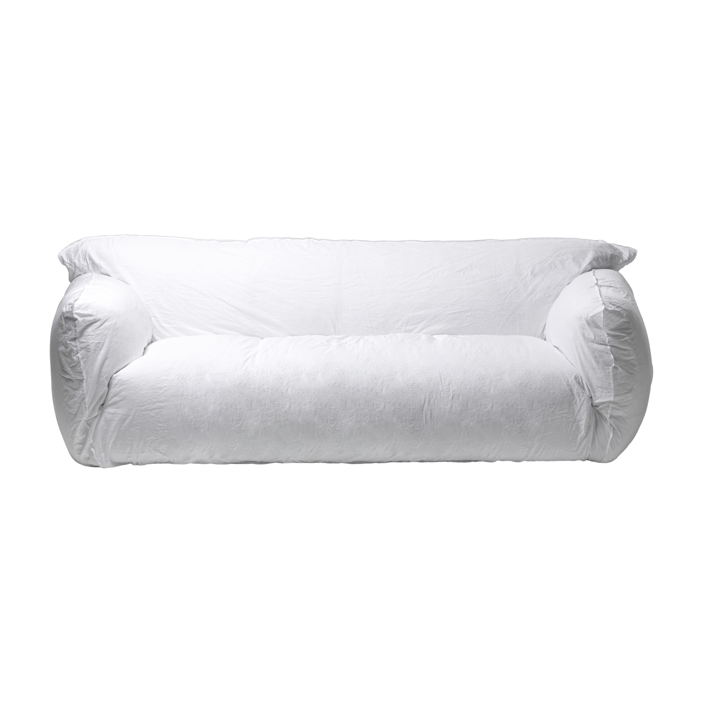 3-seater sofa in white linen Nuvola 12 - Gervasoni