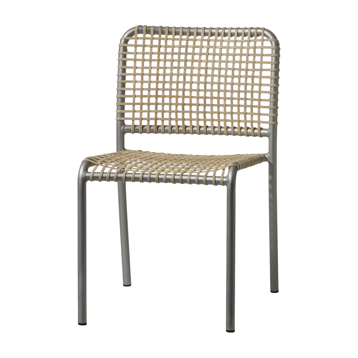 Chaise en aluminium et tressage naturel Allu 23 I- Gervasoni
