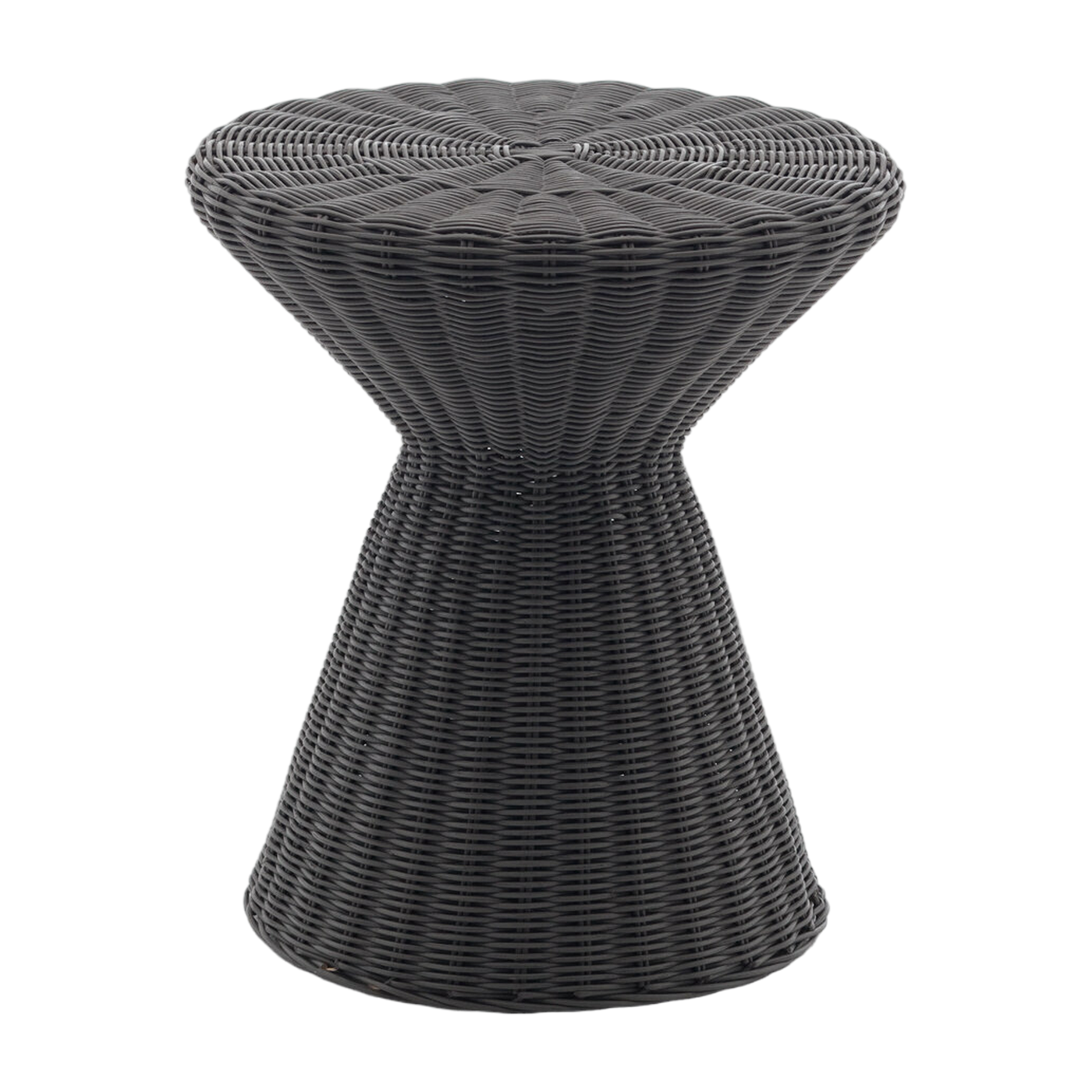 Tavolo con piedistallo in rotin grigio 40 x 45 cm Bolla 12 - Gervasoni