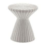 Pedestal table in rotin white 40 x 45 cm Bolla 12 - Gervasoni