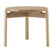 Table d'appoint en chêne naturel 60 x 43 cm Passage - Audo