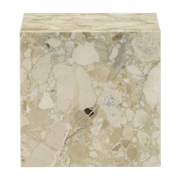 Table d'appoint en marbre kunis breccia 40 x 40 cm Plinth Cubic - Audo