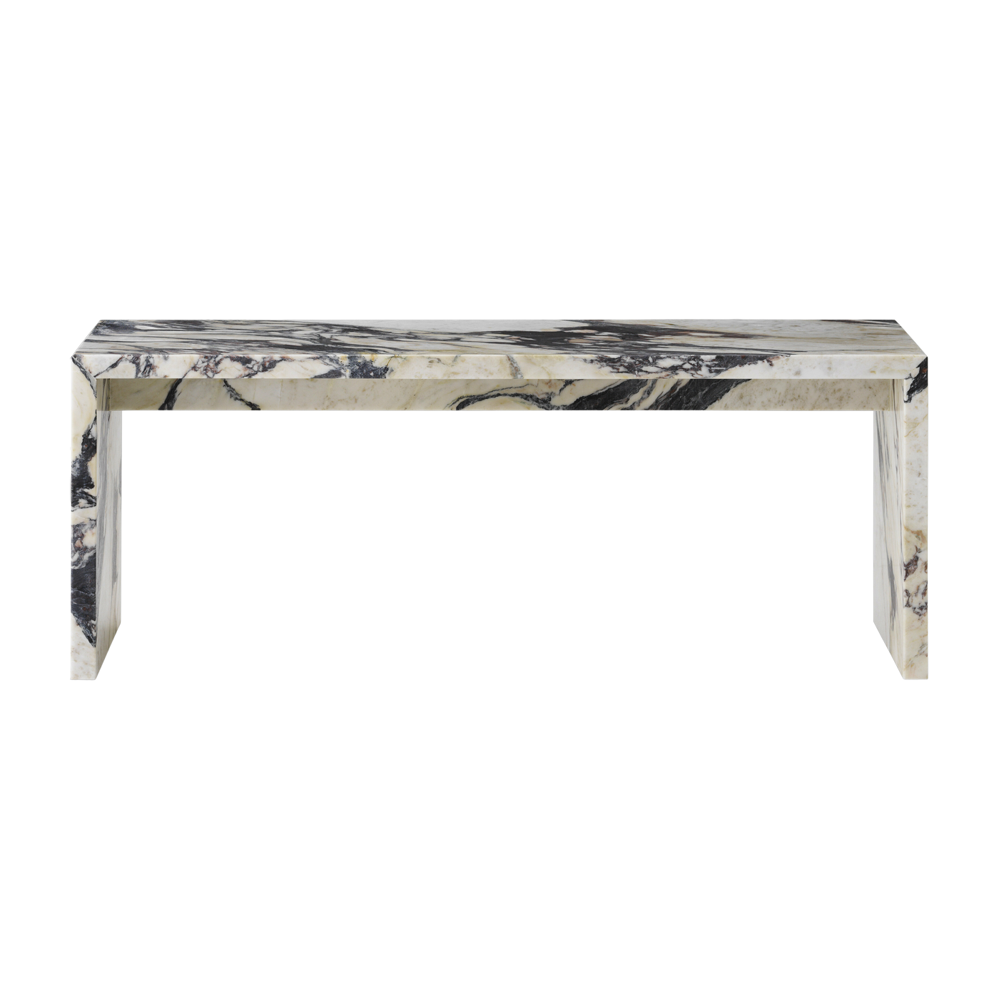 Table basse en marbre calacatta viola 100 x 38 cm Plinth Bridge - Audo
