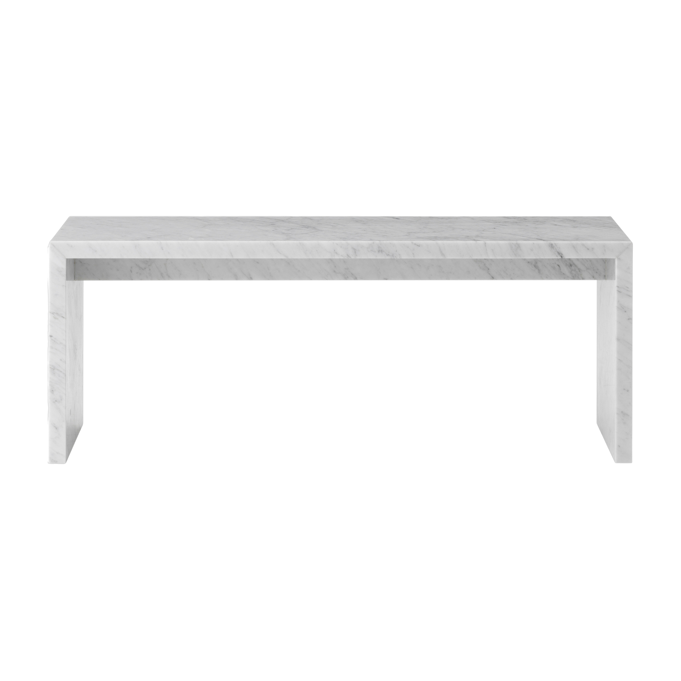 Tavolino in marbre carrara 100 x 38 cm Plinth Bridge - Audo
