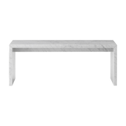 Table basse en marbre carrara 100 x 38 cm Plinth Bridge - Audo