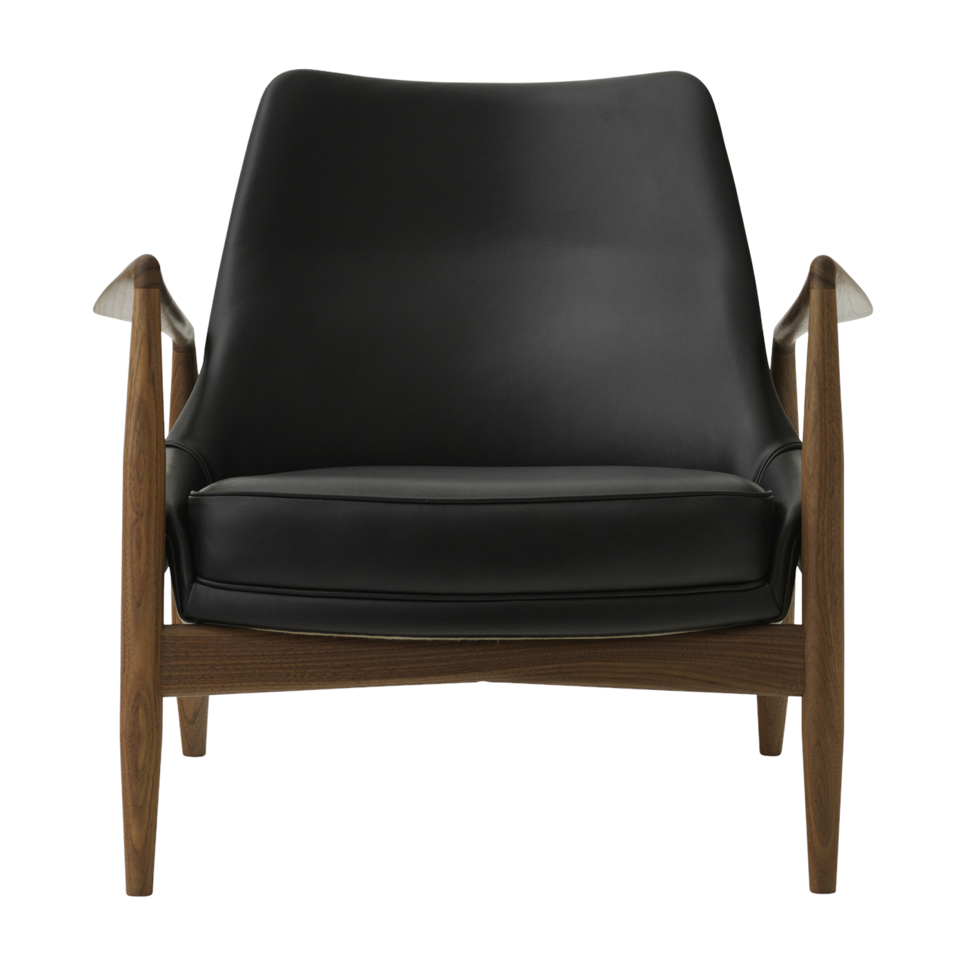 Poltrona in pelle nera 77 x 80 cm The Seal - Audo