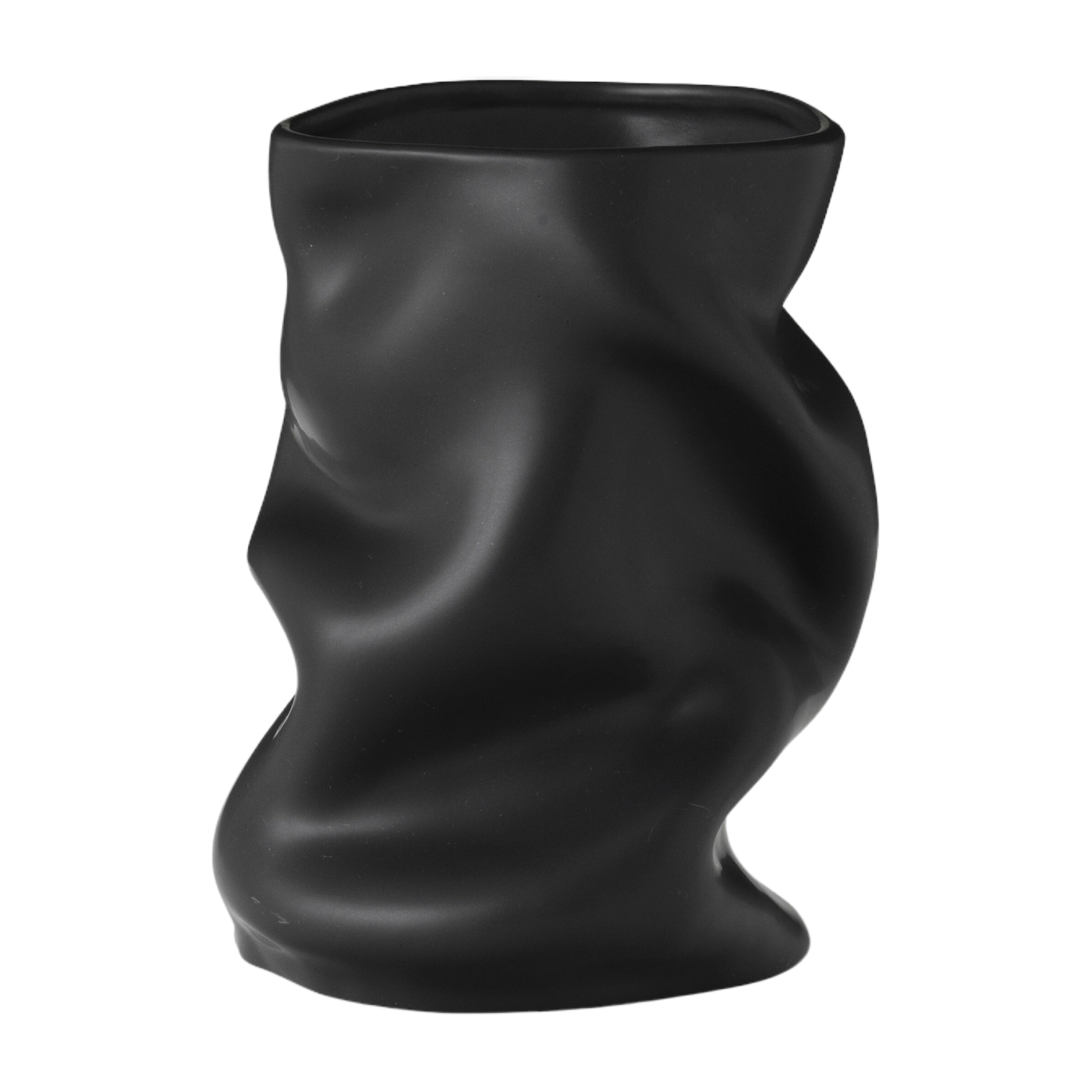 Vase cerámica negra 20 x 16 cm Collapse - Audo