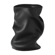 Vase black ceramic 20 x 16 cm Collapse - Audo