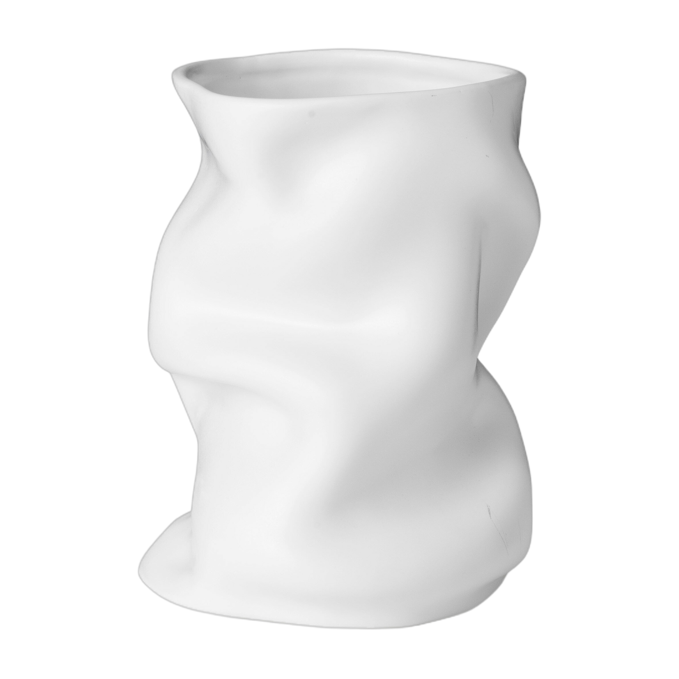 Vase en cerámica blanca 20 x 16 cm Collapse - Audo