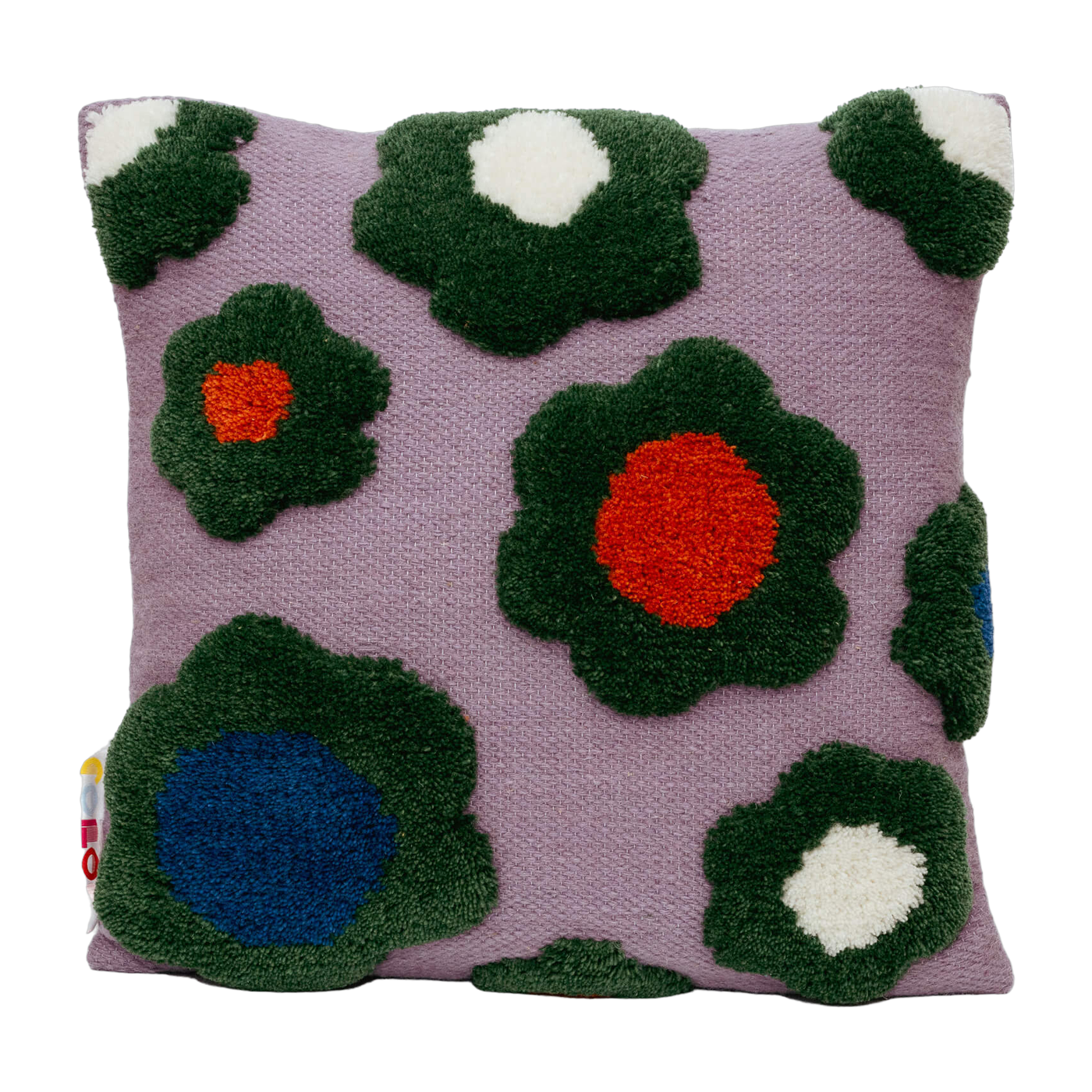 Kissenbezug aus Wolle 45 x 45 cm Green Flower -. Colortherapis