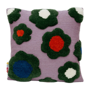 Wool cushion cover 45 x 45 cm Green Flower - Colortherapis