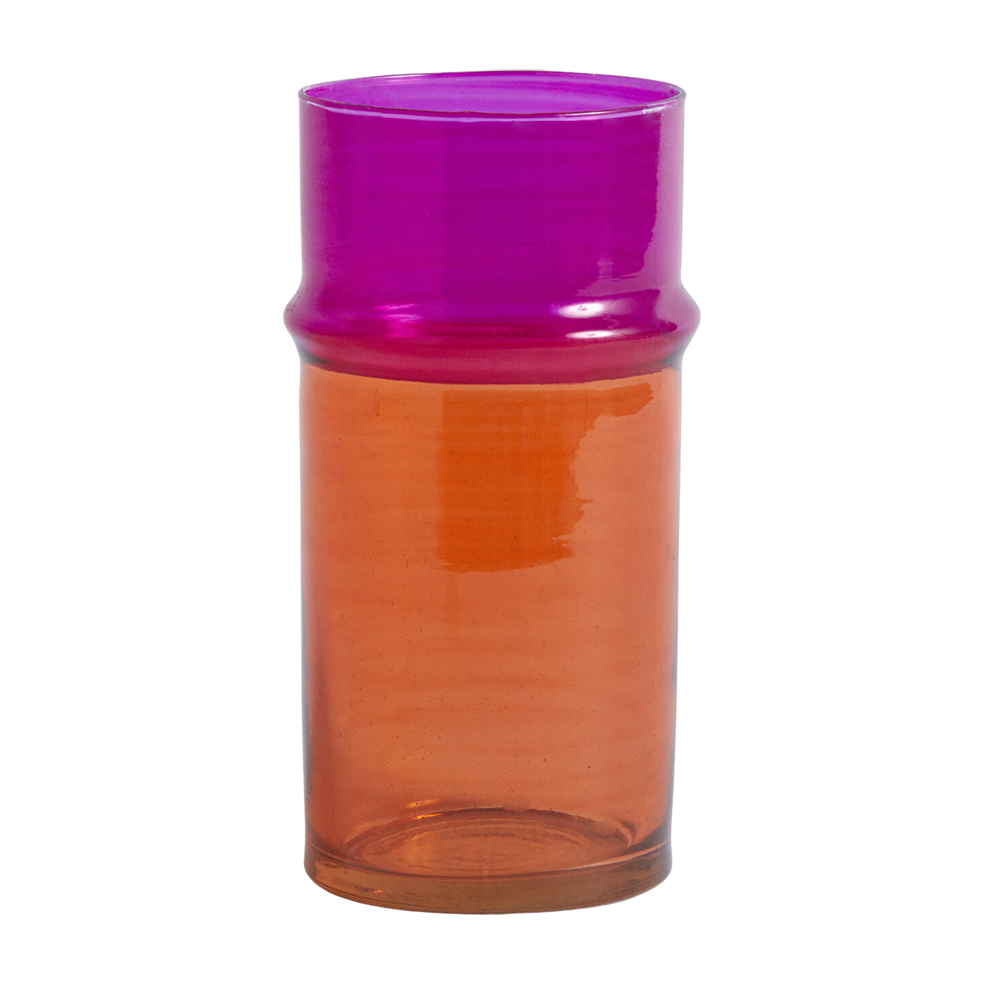 Vase Vetro soffiato arancione e rosa 9 x 20 cm marocchino - HAY