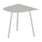 Table basse en aluminium blanc crème 56 x 38 cm Mosaiko - Fast Spa