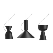 Trio de suspensions noires Alphabeta - Hem