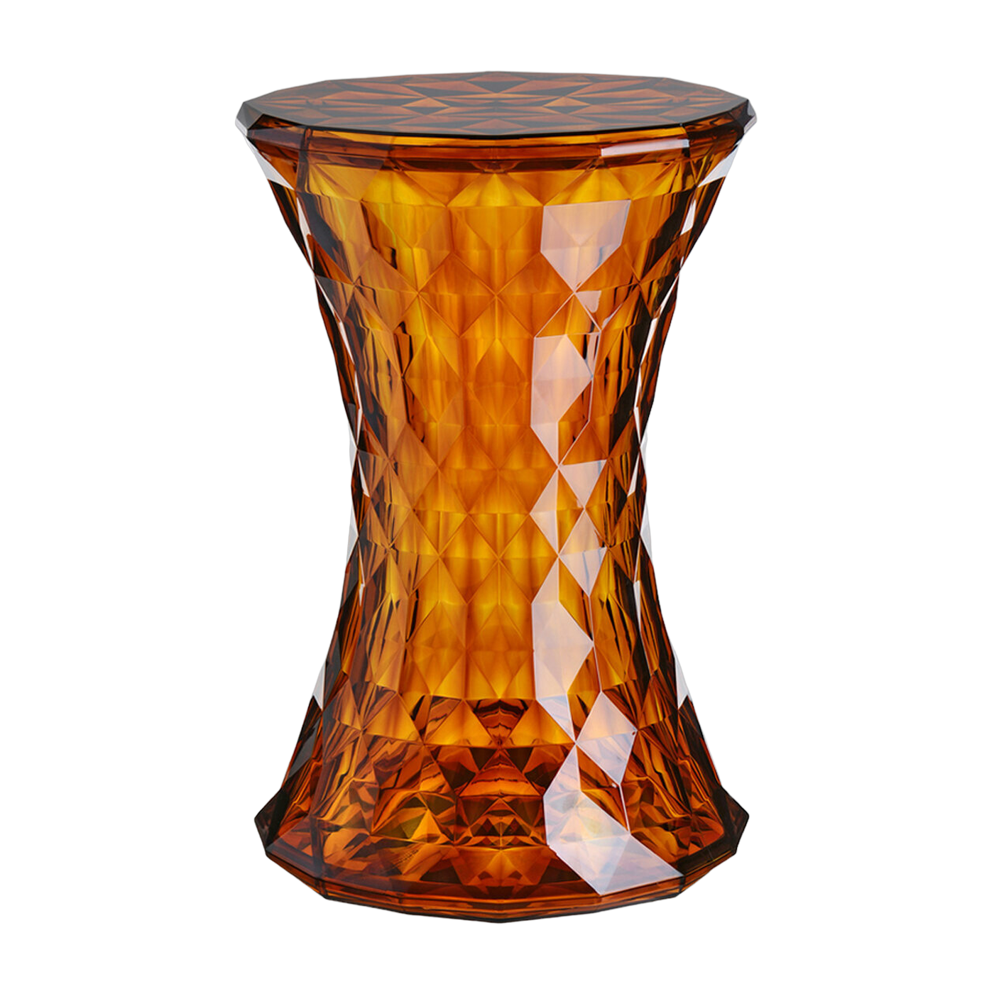 Sgabello in policarbonato ambrato 45 x 30 cm Stone - Kartell