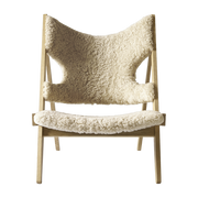Fauteuil en mouton naturel 71 x 67 cm Knitting - Audo