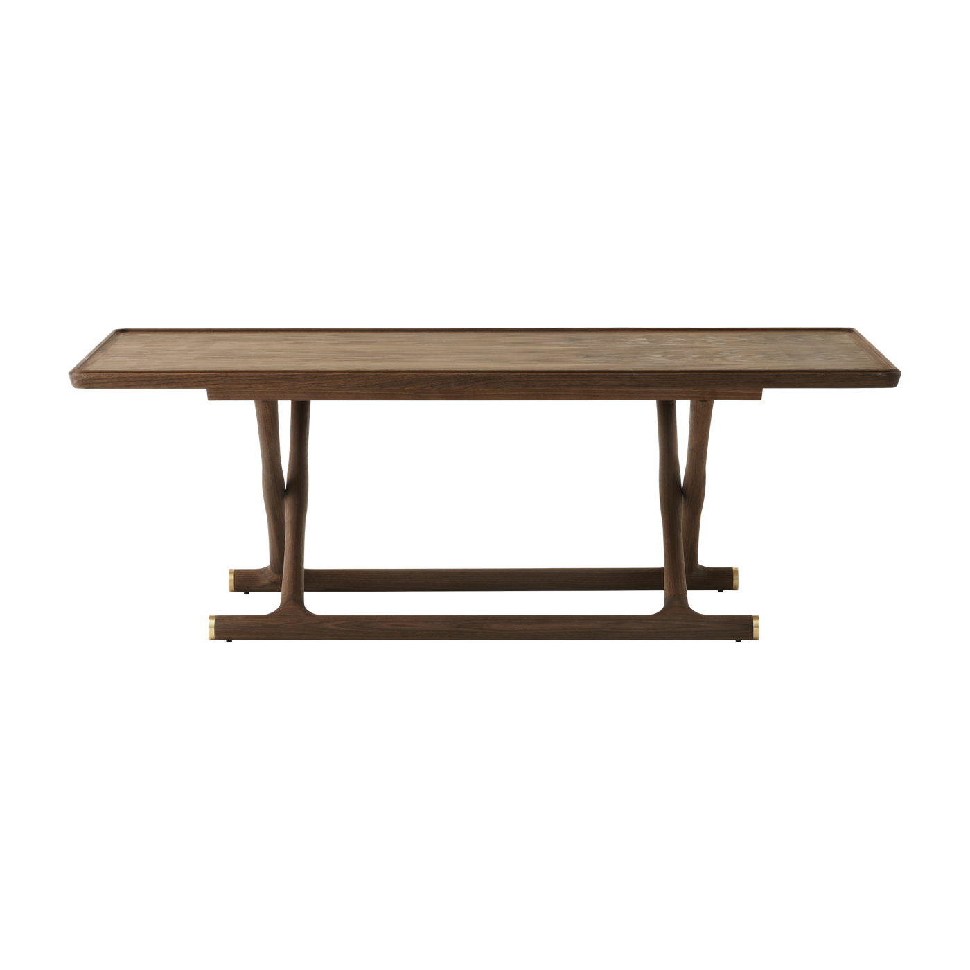 Mesa de centro plegable Jäger en nogal natural 130 x 46 cm - Audo