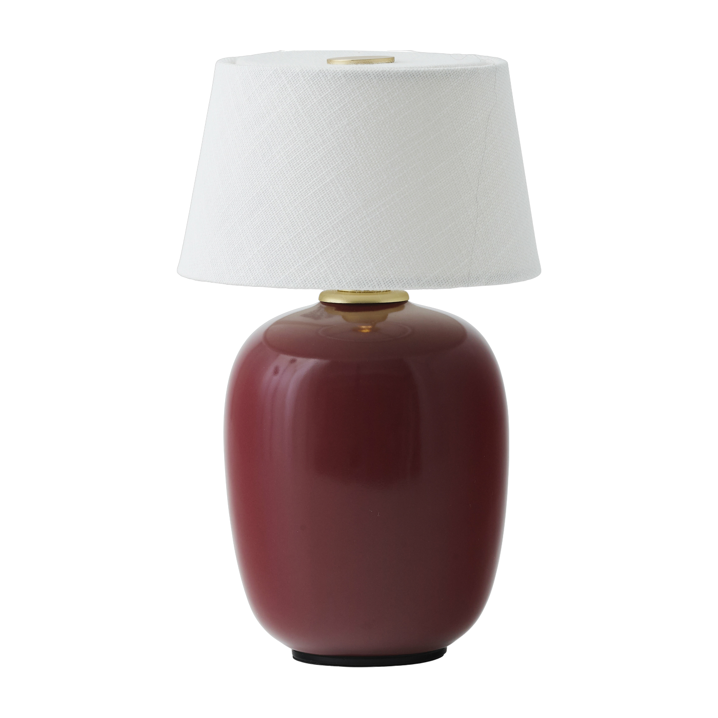 Schnurlose Lampe aus roter Keramik ruby 18 x 36 cm Torso - Audo