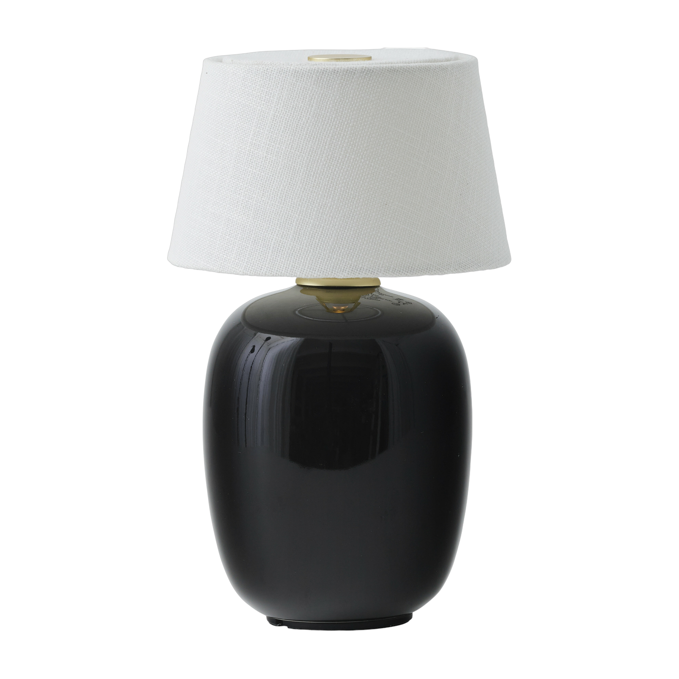 Schnurlose Lampe aus schwarzer Keramik 20 x 12 cm Torso -. Audo