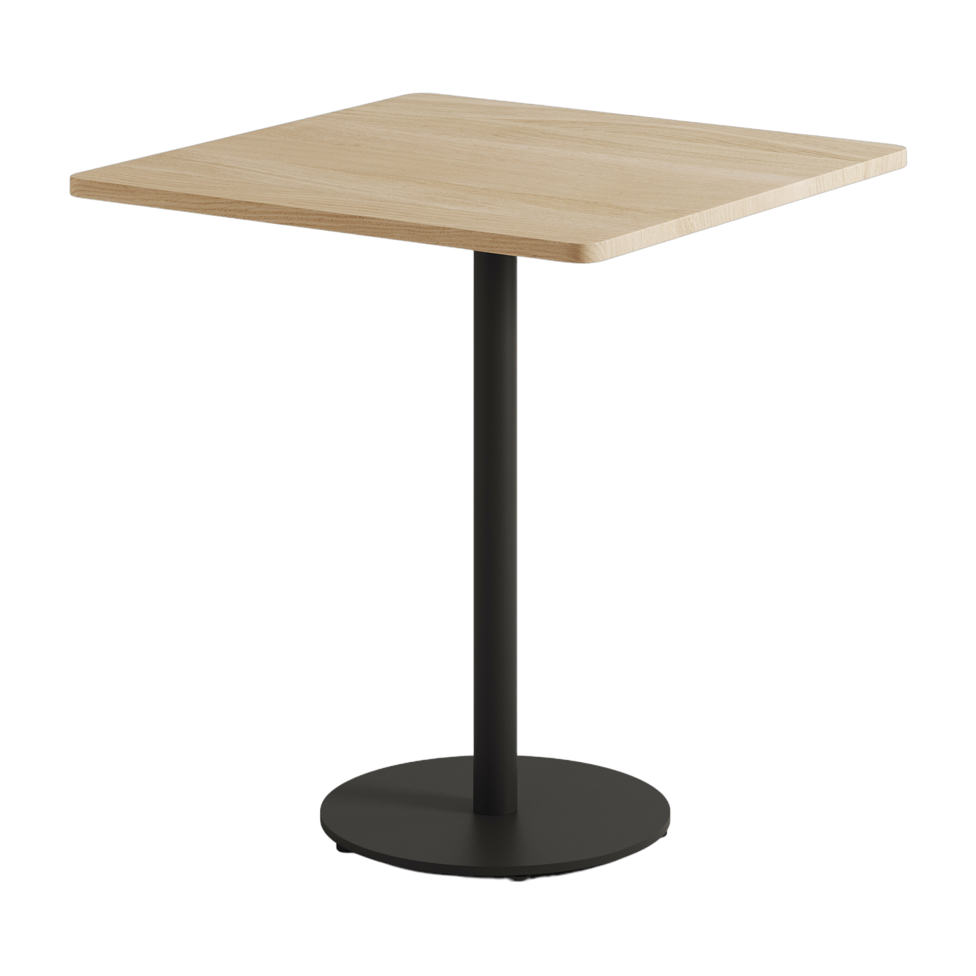 Square oak dining table with black steel legs 70 x 70 x 75 cm Moka - TIPTOE