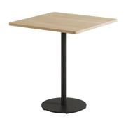 Square oak dining table with black steel legs 70 x 70 x 75 cm Moka - TIPTOE