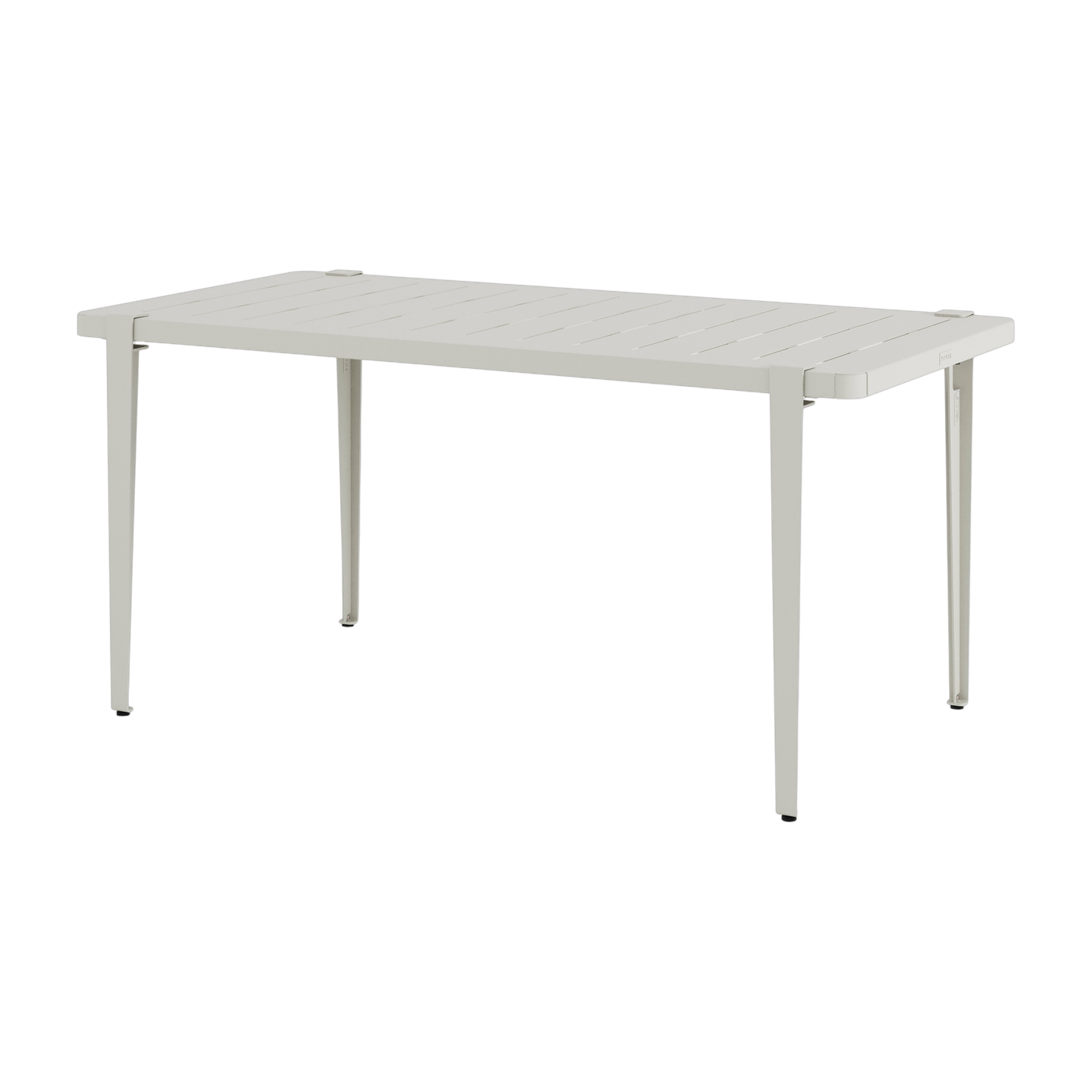 Chalk grey steel dining table 160 x 80 x 75 cm Midi - TIPTOE