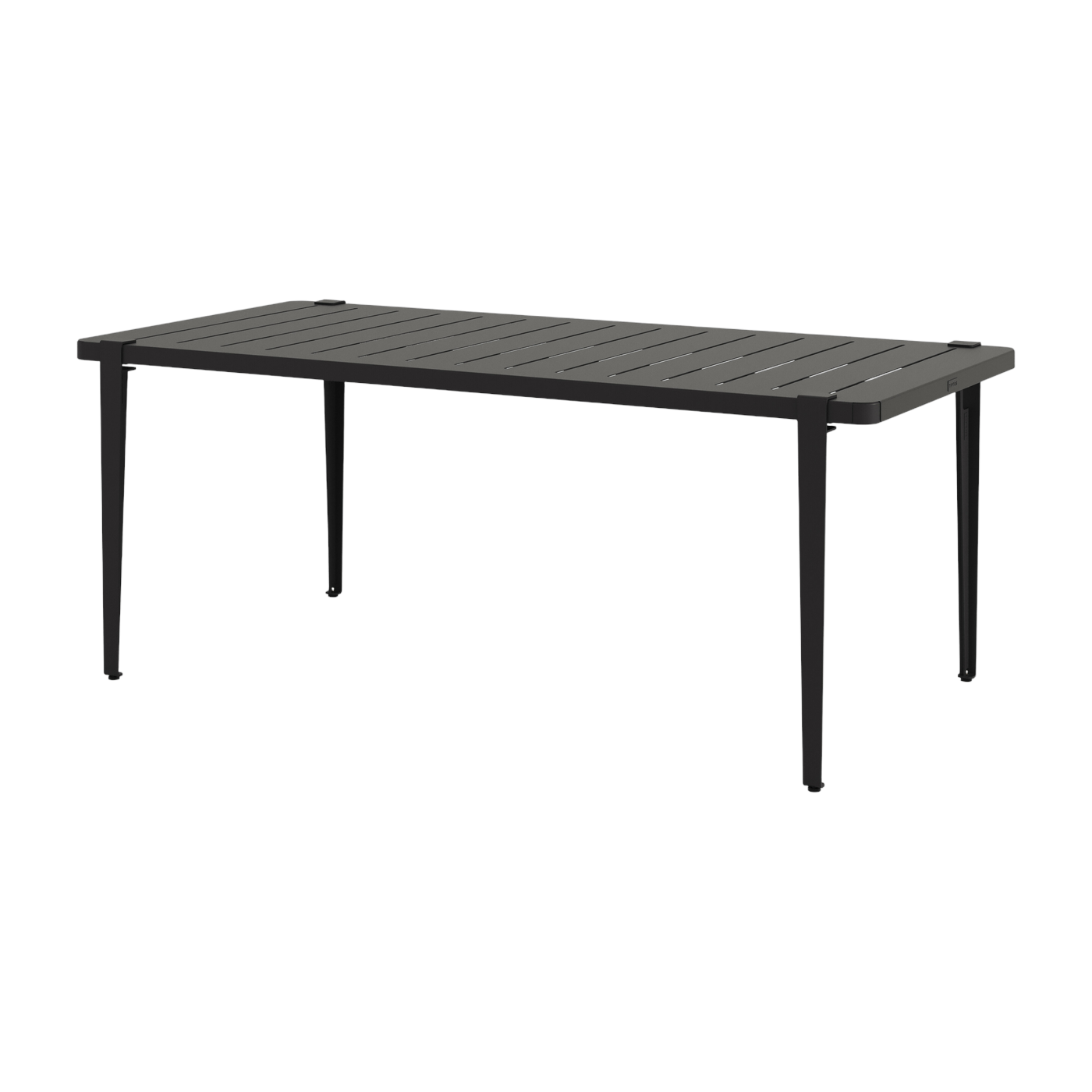 Black steel dining table 190 x 90 x 75 cm Midi - TIPTOE