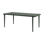 Fir green steel dining table 190 x 90 x 75 cm Midi - TIPTOE