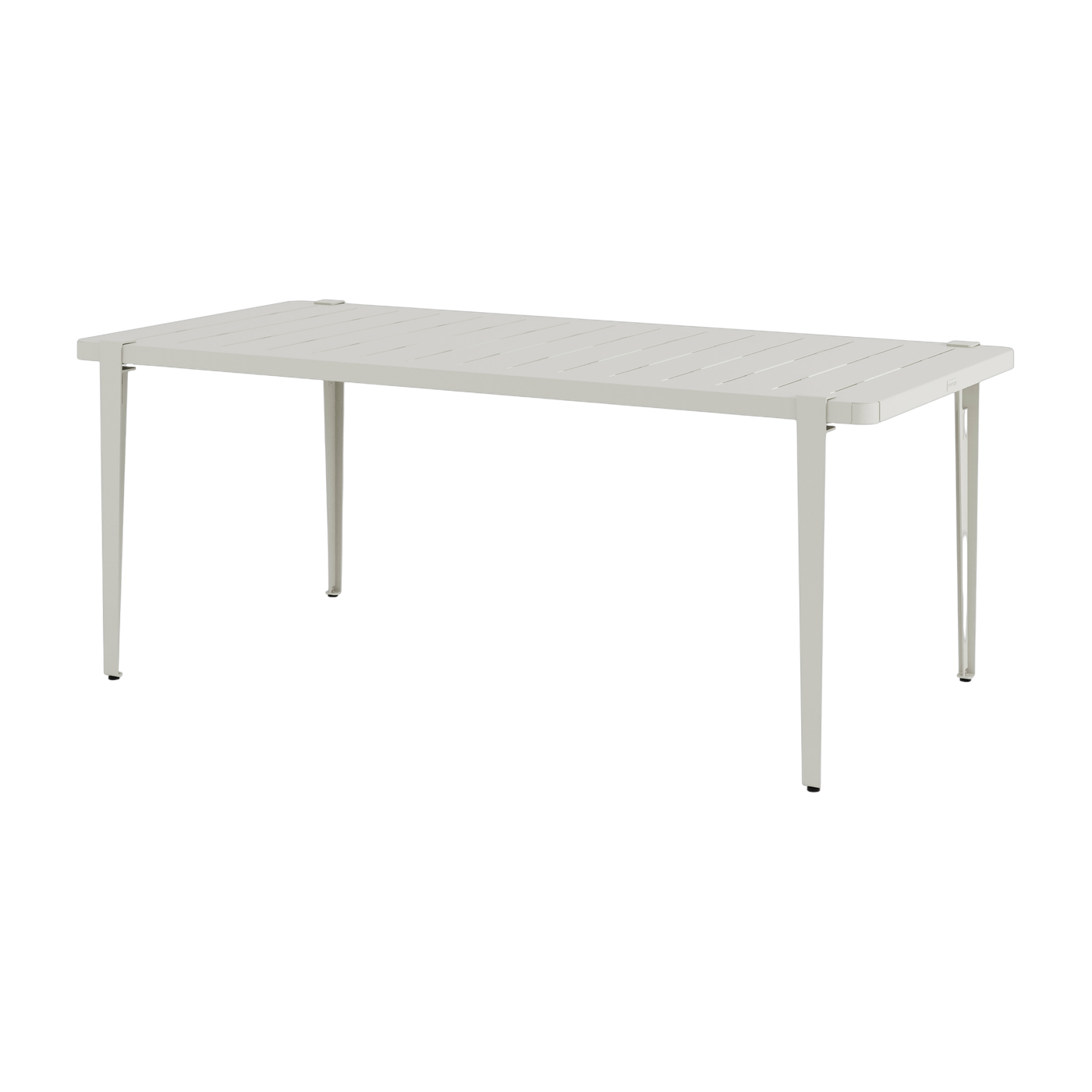 Chalk grey steel dining table 190 x 90 x 75 cm Midi - TIPTOE