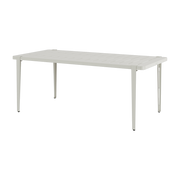 Chalk grey steel dining table 190 x 90 x 75 cm Midi - TIPTOE