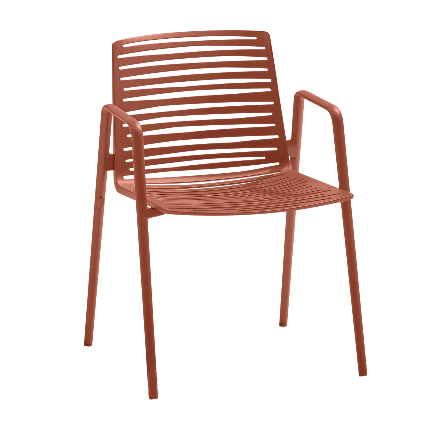 Armlehnstuhl aus Aluminium terracotta 56 x 58 cm Zebra -. Fast Spa
