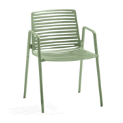 Chaise avec accoudoir en aluminium vert 56 x 58 cm Zebra - Fast Spa