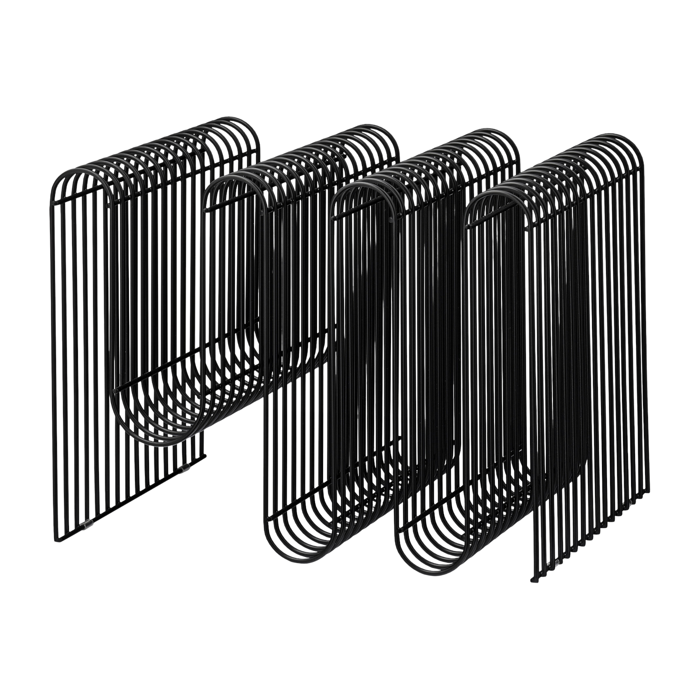 Porte-revues en acier noir 40,5 cm Curva - AYTM
