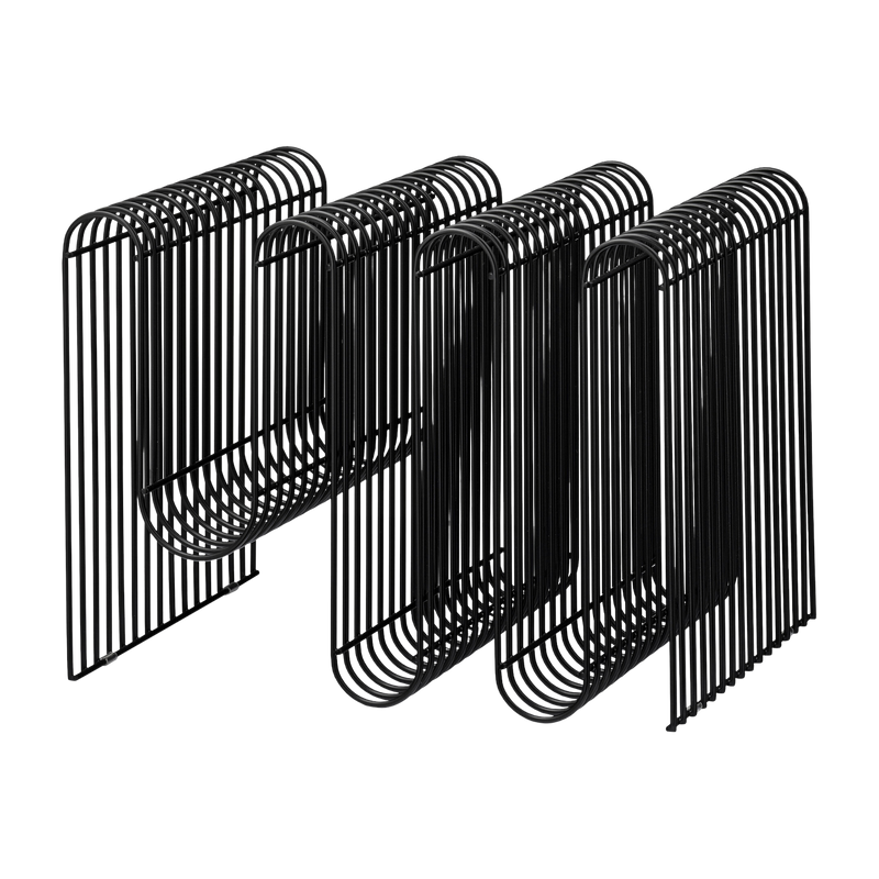 Porte-revues en acier noir 40,5 cm Curva - AYTM