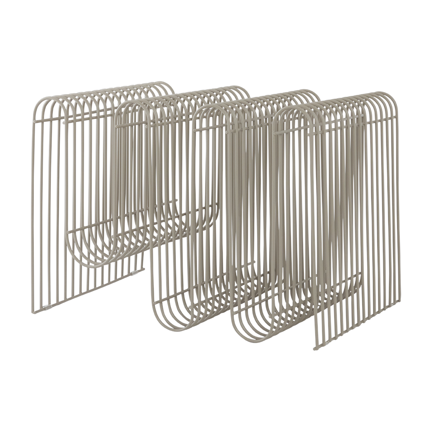 Porte-revues en acier taupe 40,5 cm Curva - AYTM
