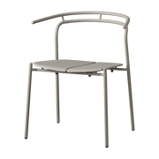 Chaise avec accoudoirs en acier taupe Novo - AYTM