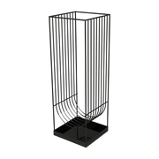 Porte-parapluies en acier inoxydable noir 56 cm Curva - AYTM