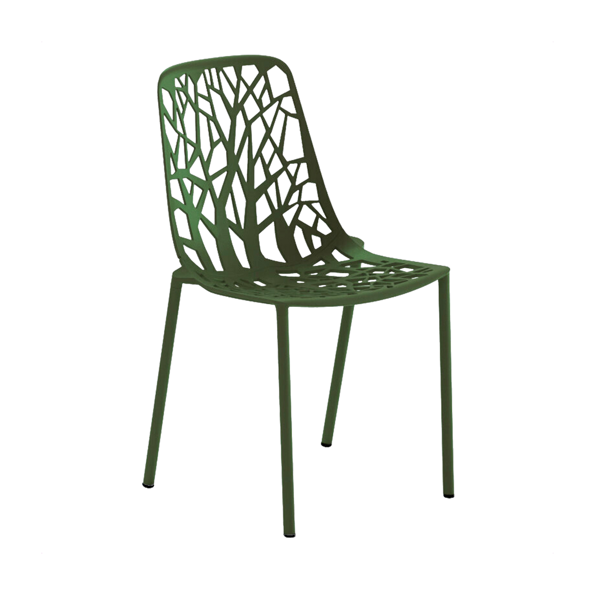 Chaise en aluminium vert 53 x 48 cm Forest - Fast Spa